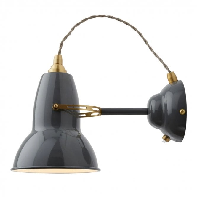  Original 1227 Brass Wall Light Elephant Grey