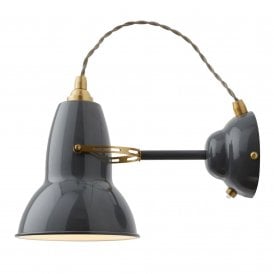 Anglepoise Original 1227 Brass Wall Light Elephant Grey