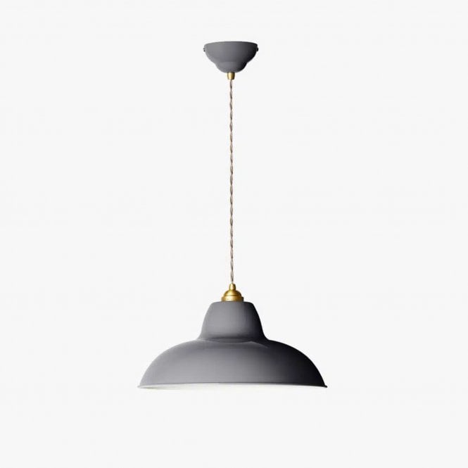  Original 1227 Midi Wide Brass Pendant Light, Elephant Grey