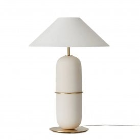 Aromas Agra Table Lamp Matt White & Gold