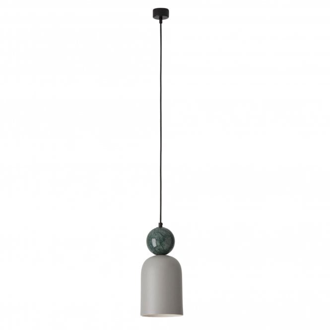  Bell Pendant Light Grey/Green Marble