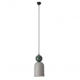 Aromas Bell Pendant Light Grey/Green Marble