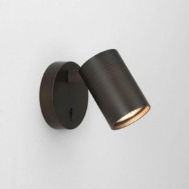 Astro Ascoli Single Switched Spotlight Bronze