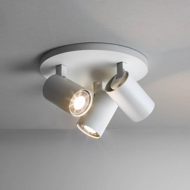 Astro Ascoli Triple Round Spotlight Textured White