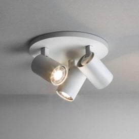 Astro Ascoli Triple Round Spotlight Textured White