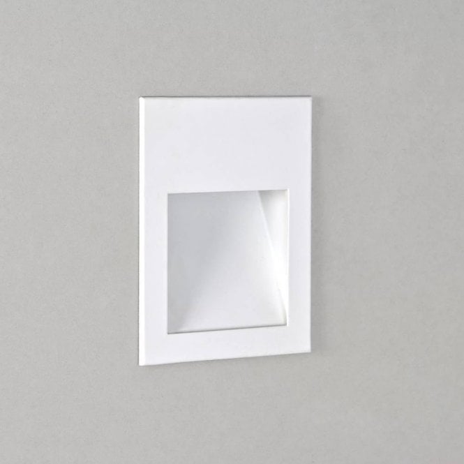 Astro Borgo 90 Square Recessed LED Wall Light Matt White