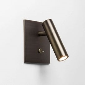 Astro Enna Square Switched LED Wall Light, Bronze