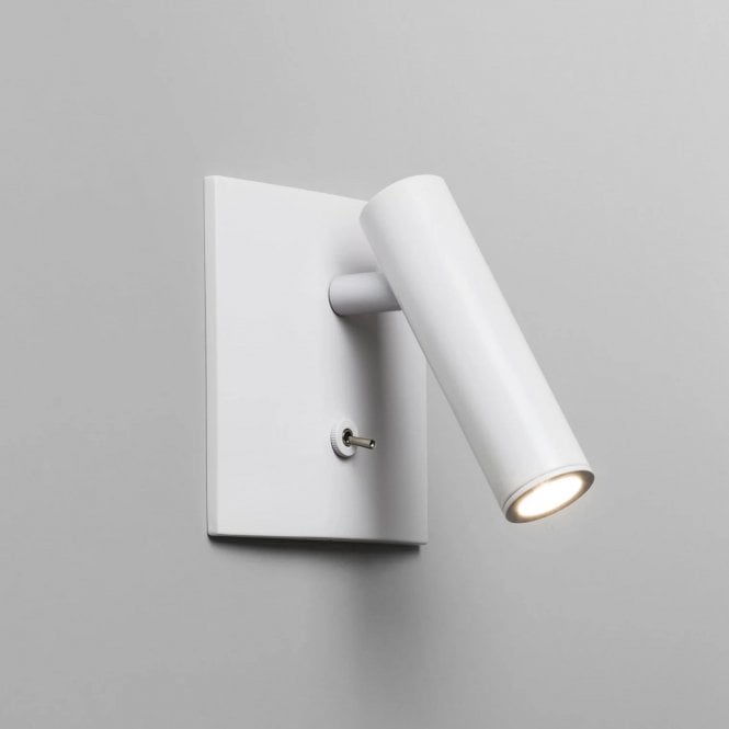 Astro Enna Square Switched LED Wall Light, Matt White