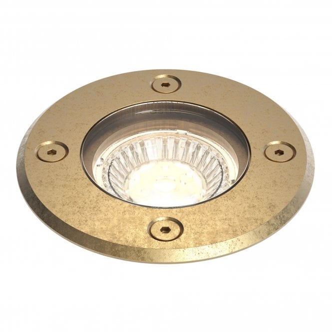 Astro Gramos Round Ground Light, Solid Brass