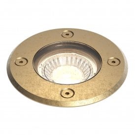 Astro Gramos Round Ground Light, Solid Brass