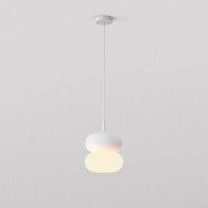  Duo 210 Pendant Shade 210mm White Opal Glass E27