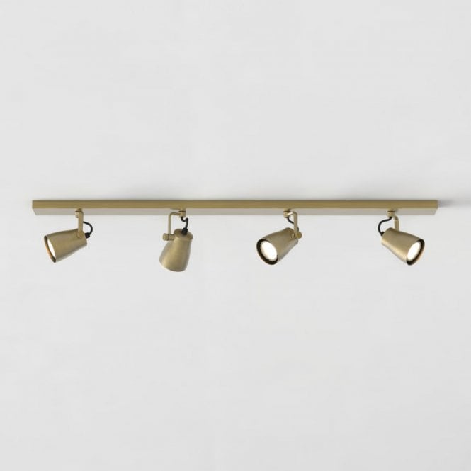  Juno Four Bar Spotlight Matt Brushed Brass GU10 Adjustable
