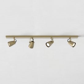 Astro Lighting Juno Four Bar Spotlight Matt Brushed Brass GU10 Adjustable