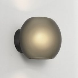 Astro Lighting Luna Wall Light Dark Smoke Frosted Glass E27