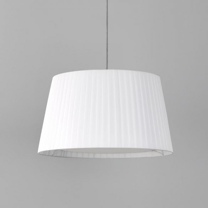  Tapered Round 400 Pleated Shade 400mm White Fabric E27