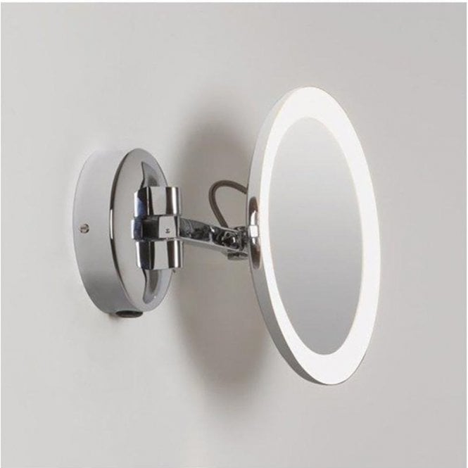 Astro Mascali Round LED Illuminated Magnifying Mirror Polished Chrome