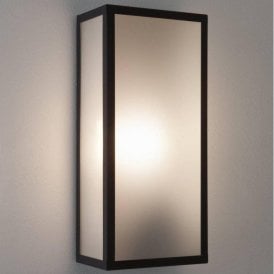 Astro Messina 160 Frosted II Outdoor Surface Wall Light Textured Black