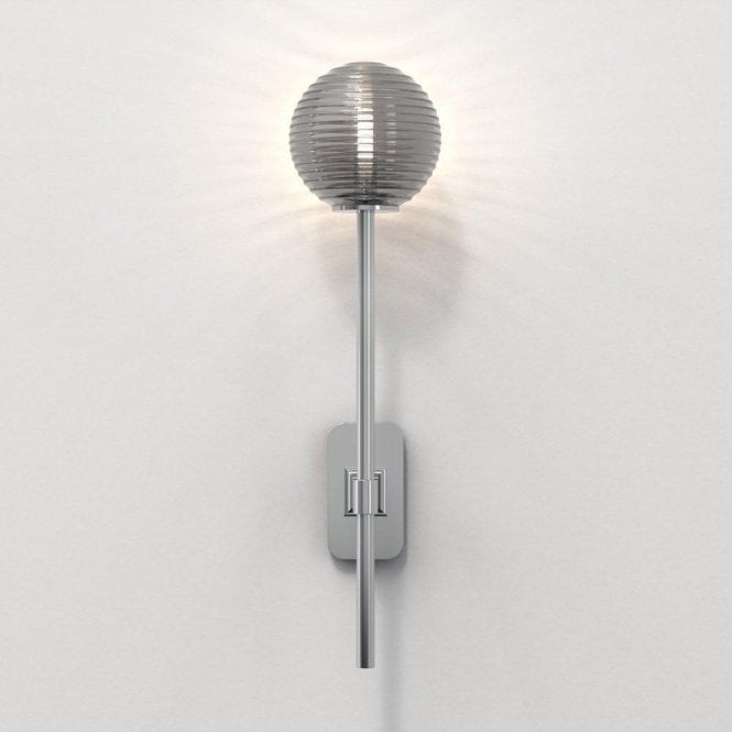 Astro Tacoma Ribbed Glass Shade, Smoke (Shade only)