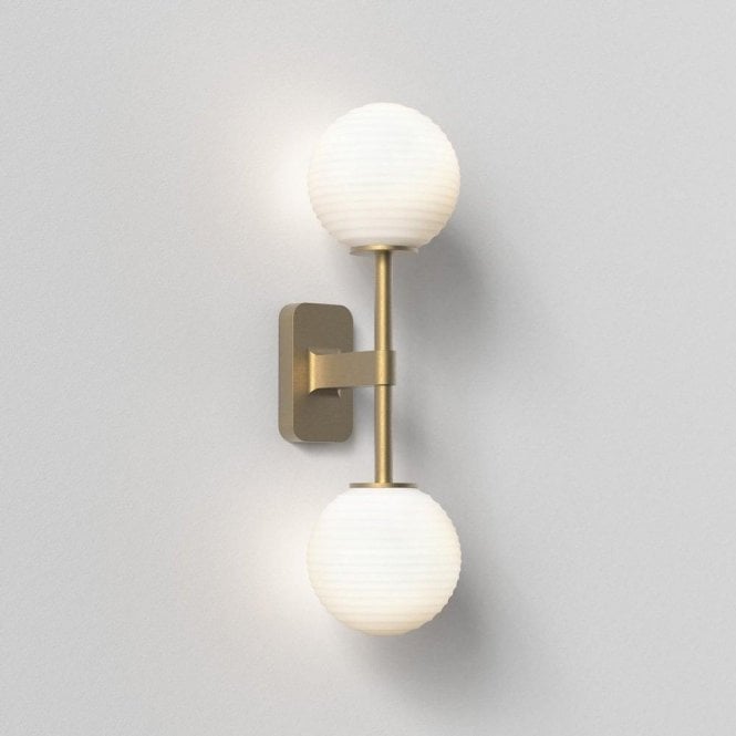 Astro Tacoma Ribbed Glass Shade White (Opal) (Shade only)