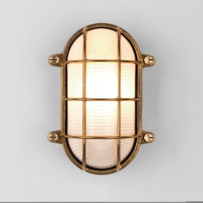 Astro Thurso Oval Outdoor Surface Wall Cast Brass Brass