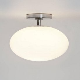 Astro Zeppo Flush Ceiling Light White Glass and Polished Chrome