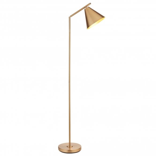 Cape Adjustable Task Floor Lamp, Warm Antique Brass