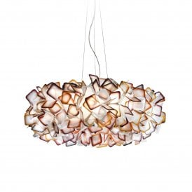 Clizia Suspension Pendant Light, Orange, Large