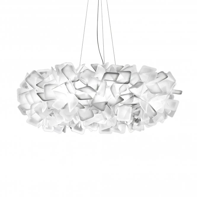 Clizia Suspension Pendant Light, White, Large