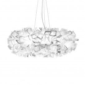 Clizia Suspension Pendant Light, White, Large