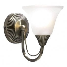 Dar Boston Surface Wall Light Antique Brass