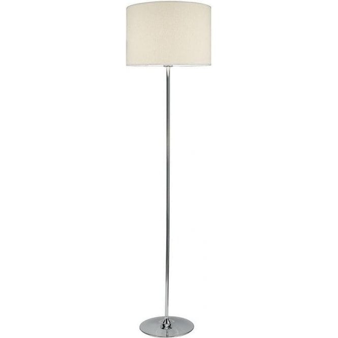 Dar Delta Floor Lamp Polished Chrome