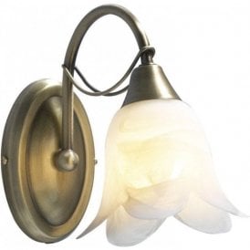 Dar Doublet 1 Light Surface Wall Light Antique Brass