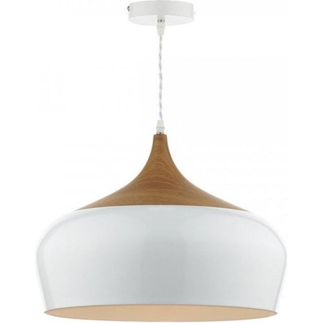 Dar Gaucho Large Pendant Ceiling Light Matt White