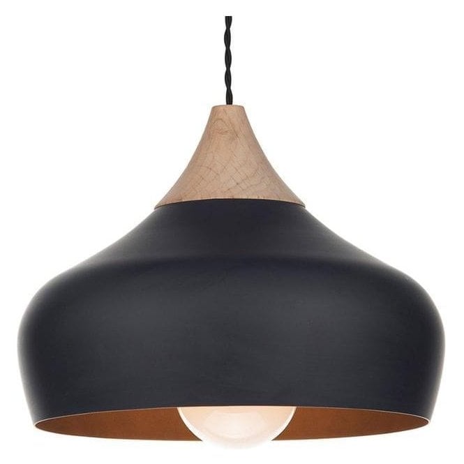 Dar Gaucho Pendant Ceiling Light Matt Black