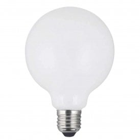 Dar LED Globe Light Bulb ES/E27 6W, White Opal Glass