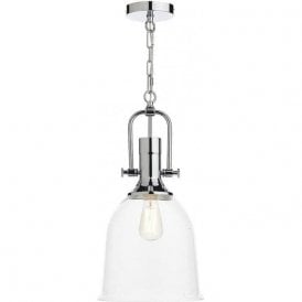 Dar Nolan Pendant Ceiling Light Polished Chrome Glass