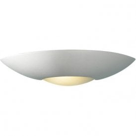 Dar Slice 1 Light Surface Wall Light White Ceramic
