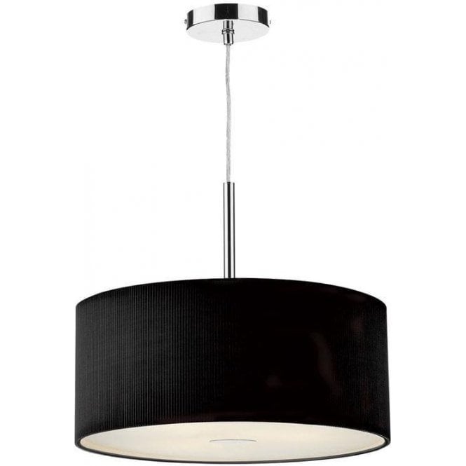 Dar Zaragoza 3 Light Pendant Ceiling Light Black 600mm