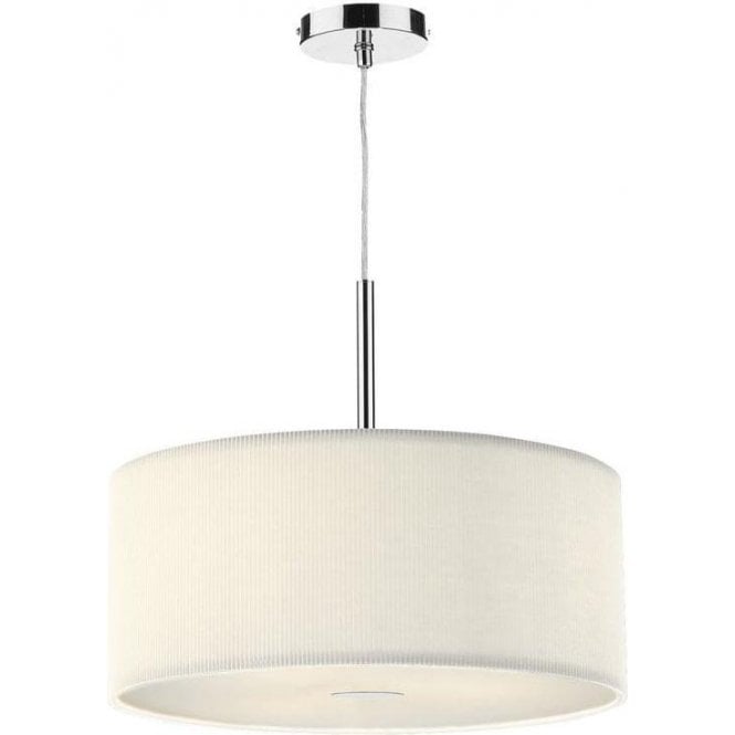 Dar Zaragoza 3 Light Pendant Ceiling light Cream 600mm
