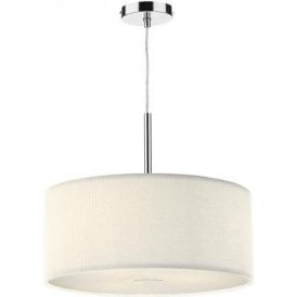 Dar Zaragoza 3 Light Pendant Ceiling light Cream 600mm