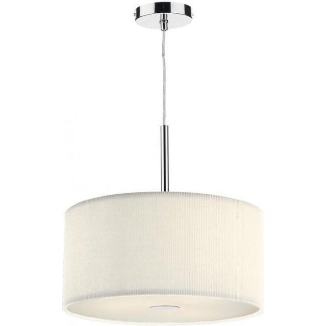 Dar Zaragoza 400mm 3 Light Pendant Ceiling Light Cream