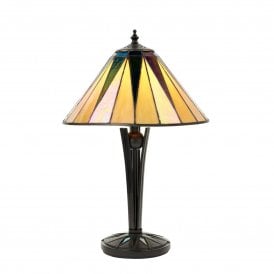 Dark Star Small Table Lamp, Black & Cream