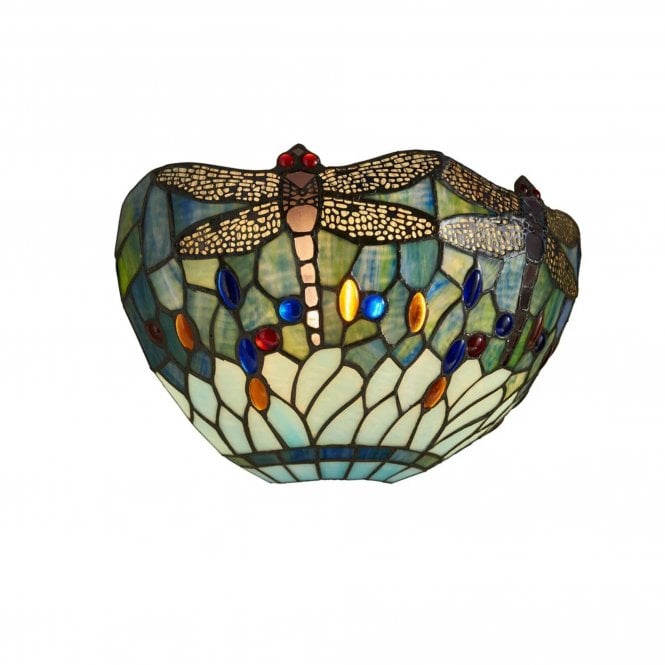 Dragonfly Blue Tiffany Wall Light
