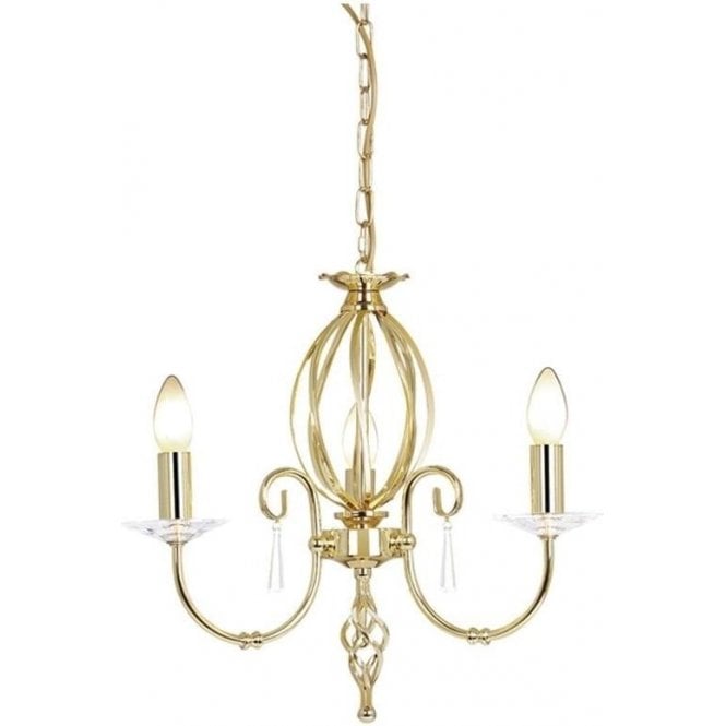 Elstead Aegean AG3 Chandelier Polished Brass