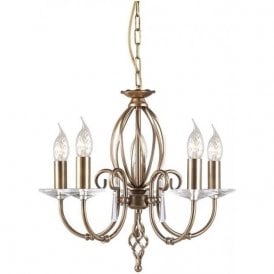 Elstead Aegean AG5 Chandelier Aged Brass