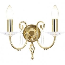 Elstead Aegean Twin Wall Light Polished Brass