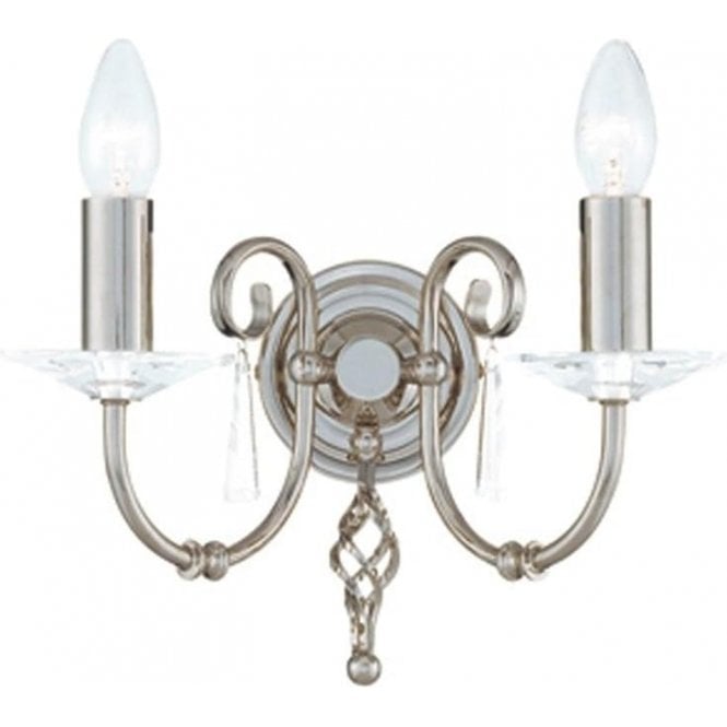 Elstead Aegean Twin Wall Light Polished Nickel