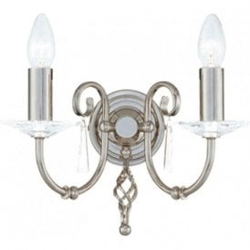 Elstead Aegean Twin Wall Light Polished Nickel