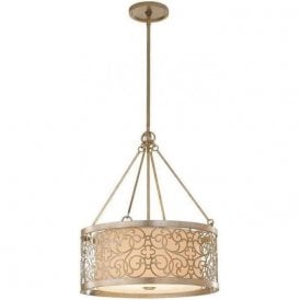 Elstead Arabesque 4 Light Pendant Ceiling Light Silver