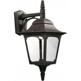 Elstead Chapel Outdoor Down Wall Lantern Black